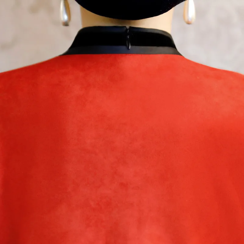 Бархат 2 шт набор Ципао винтажное традиционное китайское платье воротник стойка женское платье зимнее Ципао Платья для вечеринок Vestido 4XL