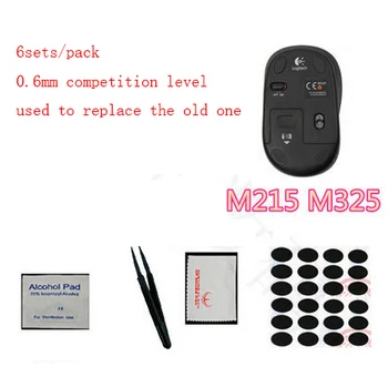 

100% Original Hotline Games Mouseskate For Logitech M215 M325 competition Level mouse feet Teflon mousepad 6sets/pack