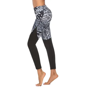 

Women Leggings High Waist Patchwork Print Leggings Push Up Bodybuilding Jeggings Workout Athleisure Leggings