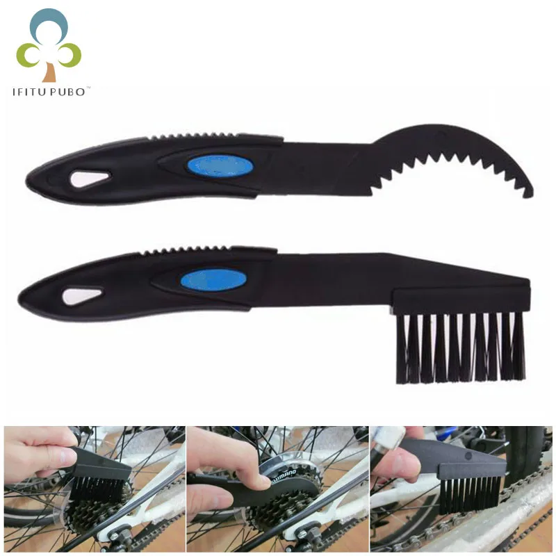 2Pcs/set Bike Bicycle Chain Cleaner Cleaning Brush Flywheel clean Tool