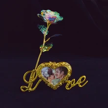 Galaxy Flower Forever Роза Золотая роза искусственные Forever цветы с фотоосновой подарок на день Святого Валентина
