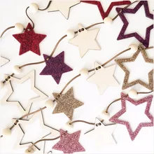Nordic 140 см Деревянный Бусины звезды висят баннеры для маленьких девочек комната стены DIY Аксессуары для рождественской вечеринки Детские Декор Best орнамент