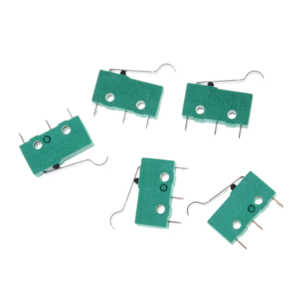 

5pcs 3 Pins Micro Touch Switches NO+NC 5A 125VAC 250VAC Mini Limit Switch Micro Switch Microswitches With Hinge Lever