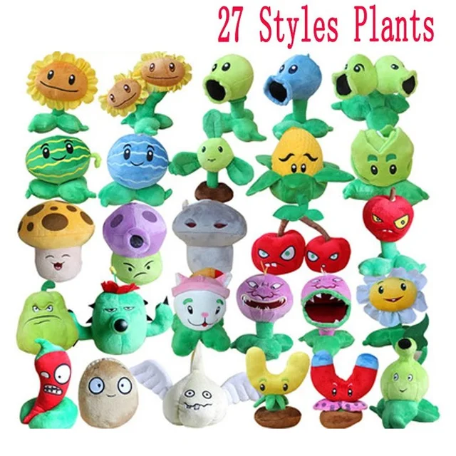 27pcs/lot Plants vs Zombies 2 Stuffed Plush Toys PVZ Plants Doll Plush Soft Toy Wholsale Toys S3237