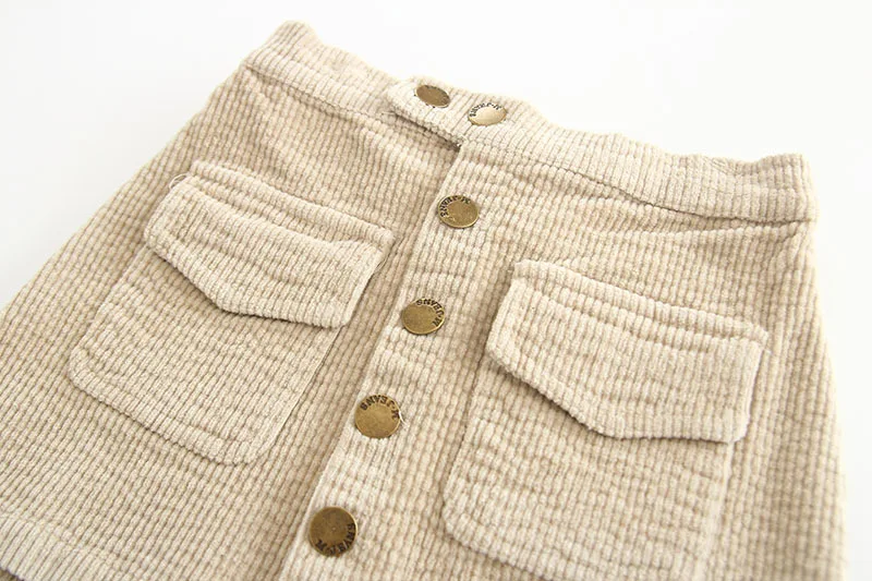 Baby girl skirt autumn winter baby corduroy children skirt cotton gray velvet skirt children's clothing