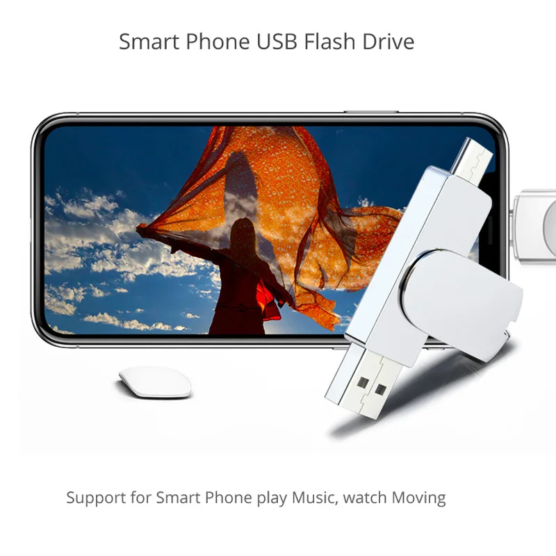 Metal Dual Type-C 3.1 Phone USB Flash Drive OTG 32G Pen Drive 3.0 For Laptop Desktop 32GB 64GB USB Pendrive For Type C Phone