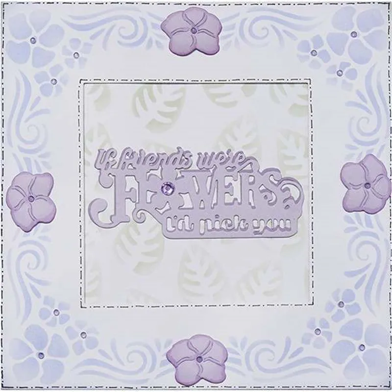 

Naifumodo Flower Stamps and Dies Scrapbooking Floral for DIY Craft Cuts Cards Making Crafts Clear Stamps 2019 New Arrival