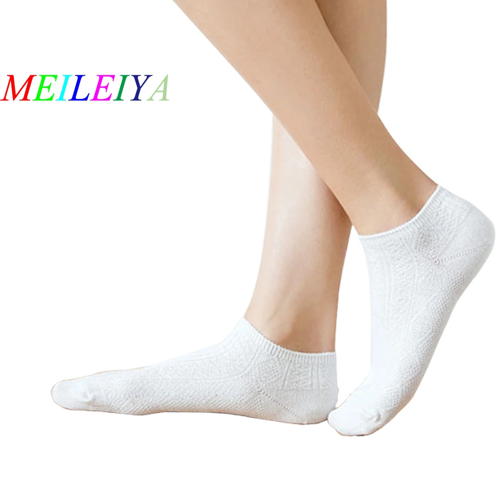 

MEILEIYA New Hot Sale High Quality Women Cotton socks Female Socks Summer 20 Pair=40 Pieces Ankle Sox Women's Boat Socks 6 Color