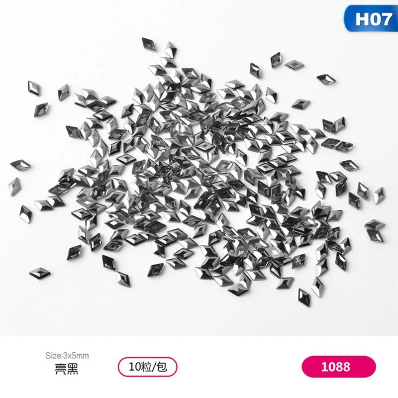 Bling 10 шт. Супер Блестящий Кристалл для ногтей драгоценные камни овальные капли Алмазный блестящий камень Стразы для ногтей Маникюрные советы геометрические