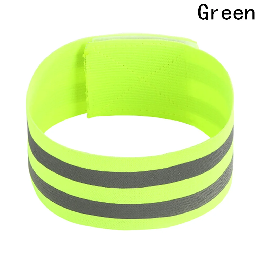 

Green High Visibility Double Reflective Wristband Bracelet Band Running Night Cycling Jogging Safety Reflector Armband