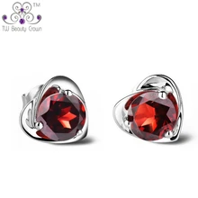 Подлинная 925 чистого серебра элегантный белый кристалл кубического циркония сердце серьги гвоздики много для женщин ювелирных изделий заводская цена