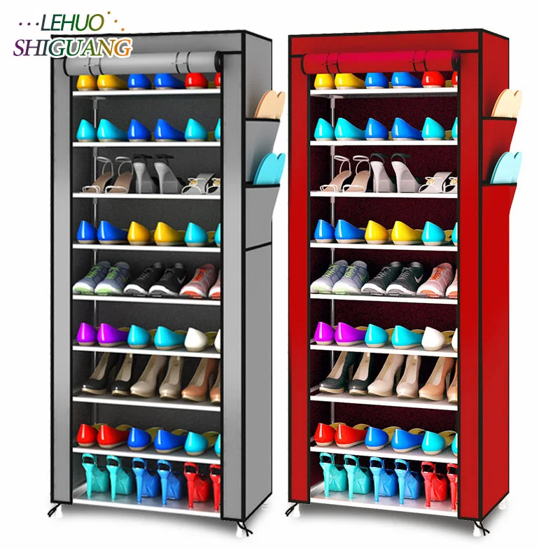 

Fashion simple Shoe cabinet 10-layer 9-grid Oxford cloth Large Shoe rack organizer removable shoe storage for home furniture