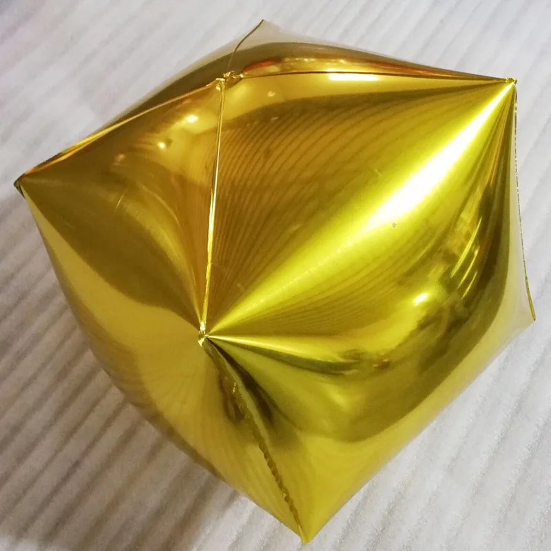 BTRUDI 1 шт. 4D cube алюминиевые воздушные шары многоцветный 24 дюймов с днем рождения