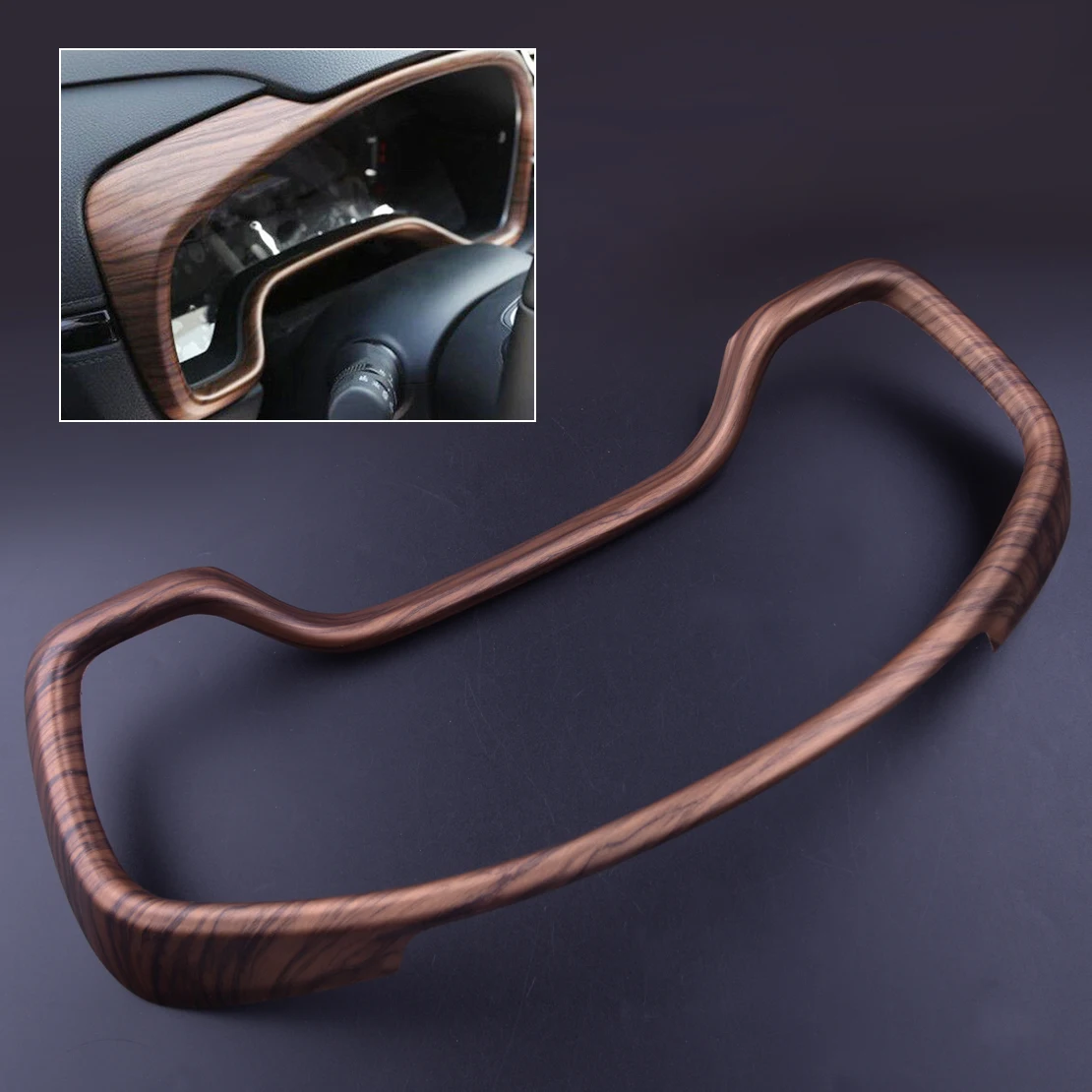 beler Peach Wood Grain Dashboard Decorative Frame Trim Fit For CRV CR-V 2017-2018