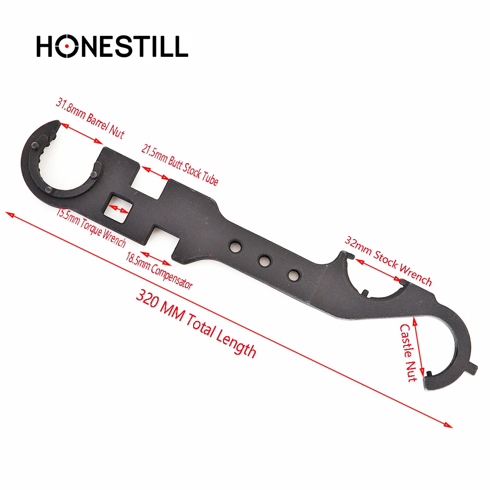 AR15/M4 M16 оружейный гаечный ключ комбинированный оружейный гаечный ключ инструмент Handguard шток баррель удалить углеродистая сталь принадлежности для охоты