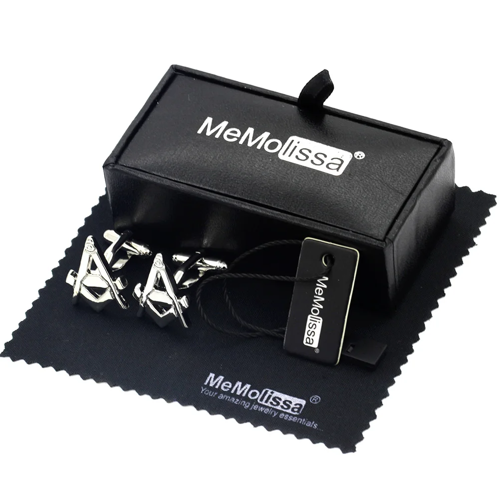 

Display Box Cufflinks Classic Silver Alphabet A Cufflinks Masonic Cufflinks Gemelos para hombre camisa Free Tag & Wipe Cloth