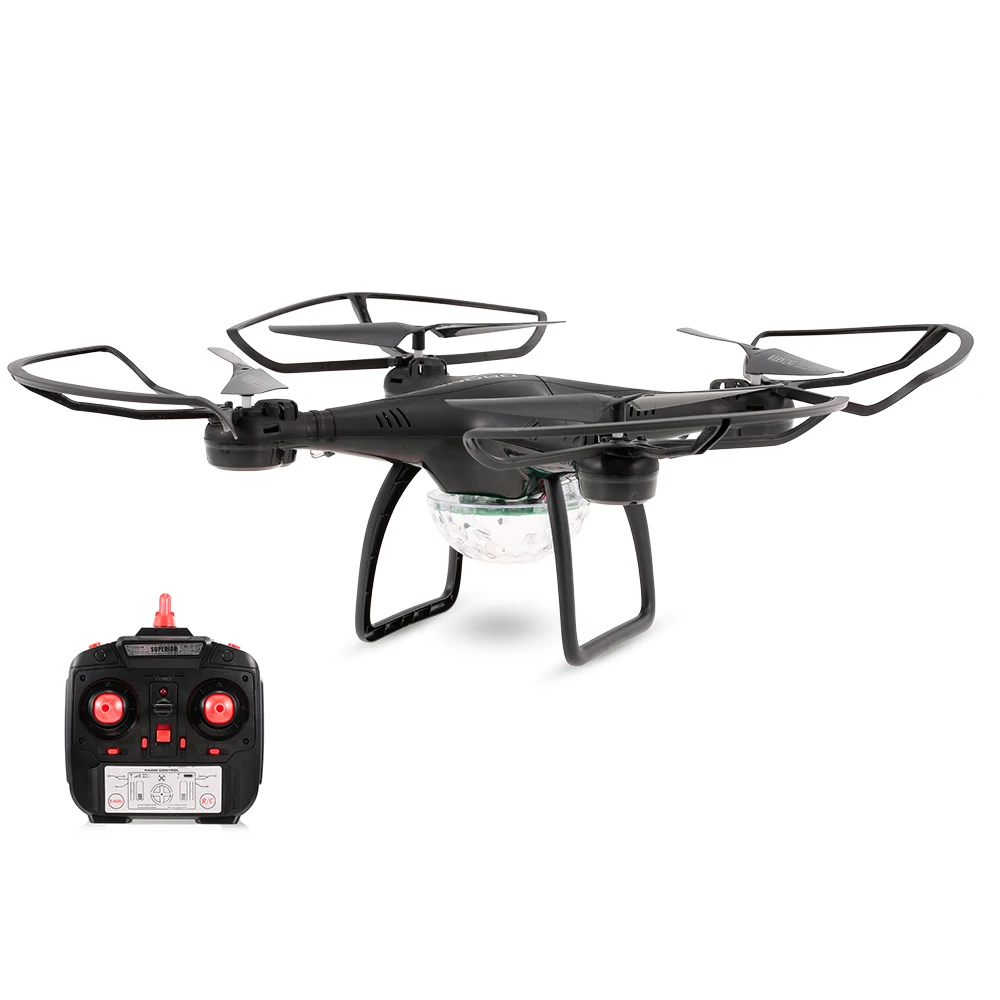 

X58 RC Drone Disco Ball Colorful Light Altitude Hold RC Training RC Quadcopter Toys for Children