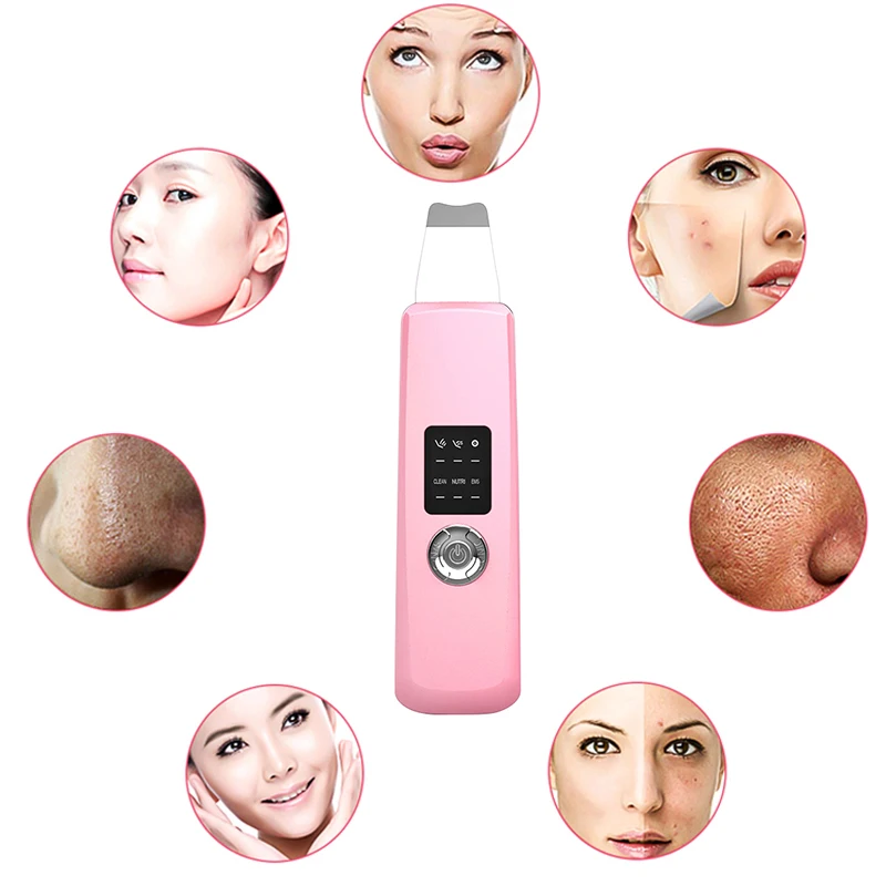 

1 Set Ultrasonic Face Skin Care Deep Cleaning Facial Peeling Cleaner Acne Dead Skin Removal Blackhead Machine Beauty Instrument