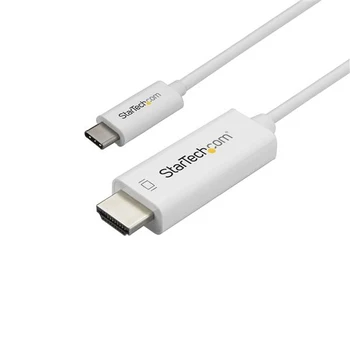 

StarTech.com 3 m (10 ft.) USB-C to HDMI Cable - 4K at 60Hz - White, 3 m, USB Type-C, HDMI Type A (Standard), Male, Male, Straigh