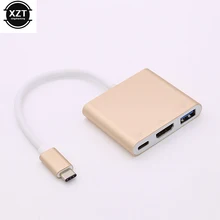 1 шт. для Macbook Pro type-C к HDMI USB 3,0 концентратор USB-C многопортовый адаптер ключ подставка с зарядным устройством адаптер