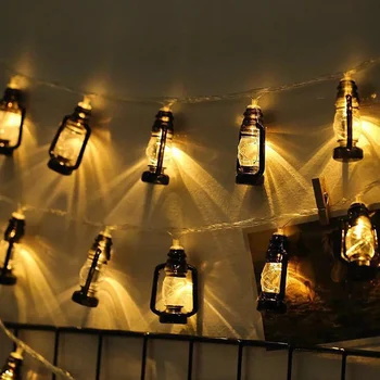 

Waterproof USB LED Kerosene Fairy Garland Lantern String Battery Powered Girl Yan La Lights Outdoor Wedding Birthday Decoration