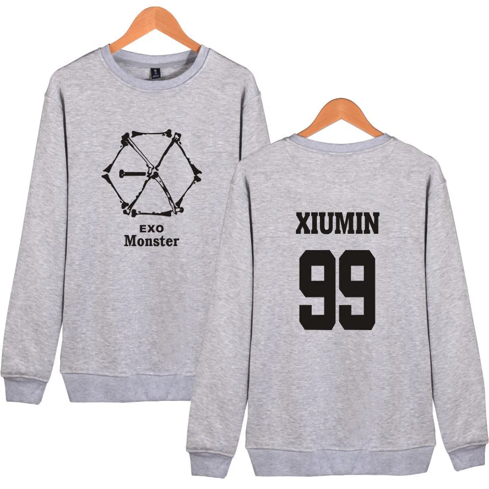 LUCKYFRIDAYF Толстовка EXO MONSTER с капюшоном Женская толстовка Kpop осенняя одежда TAO CHEN