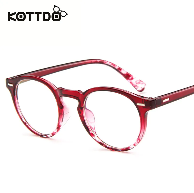 KOTTDO Ретро винтажные очки для глаз круглые женские mypia оправа мужчин oculos|Мужские