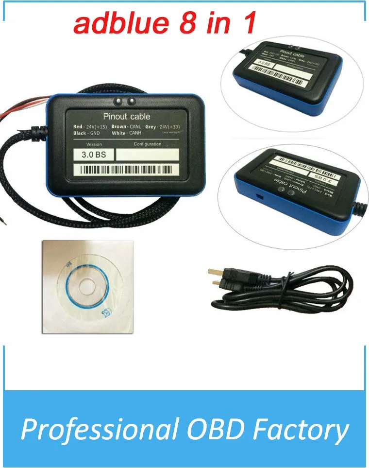 

Best quality V3.0 with NOx sensor !!! Adblue Emulation ( 8 in 1 ) Module obd ii  tool adblue 8 in 1 for Truck