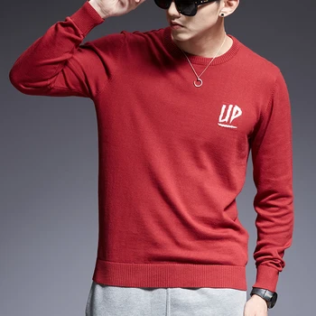

2020 New Fashion Brand Sweater Mens Pullover Print Slim Fit Jumpers Knitting Thick Warm Winter Korean Style Casual Clothing Male