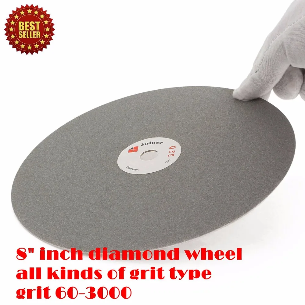 8 дюймов 200 мм зернистость 60-3000 абразивные алмазные шлифовальные круги диск с покрытием плоский круг лапидарные инструменты для камня