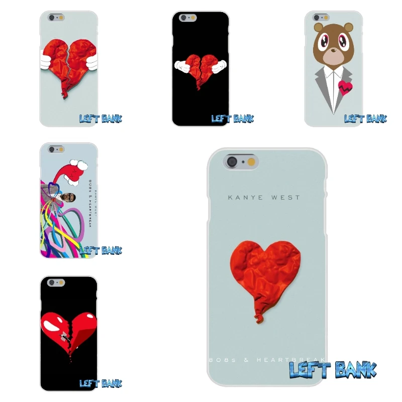 Мягкий силиконовый прозрачный чехол из ТПУ для iPhone 4 4S 5 5S 5C SE 6 6S 7 Plus 808S Kanye West и
