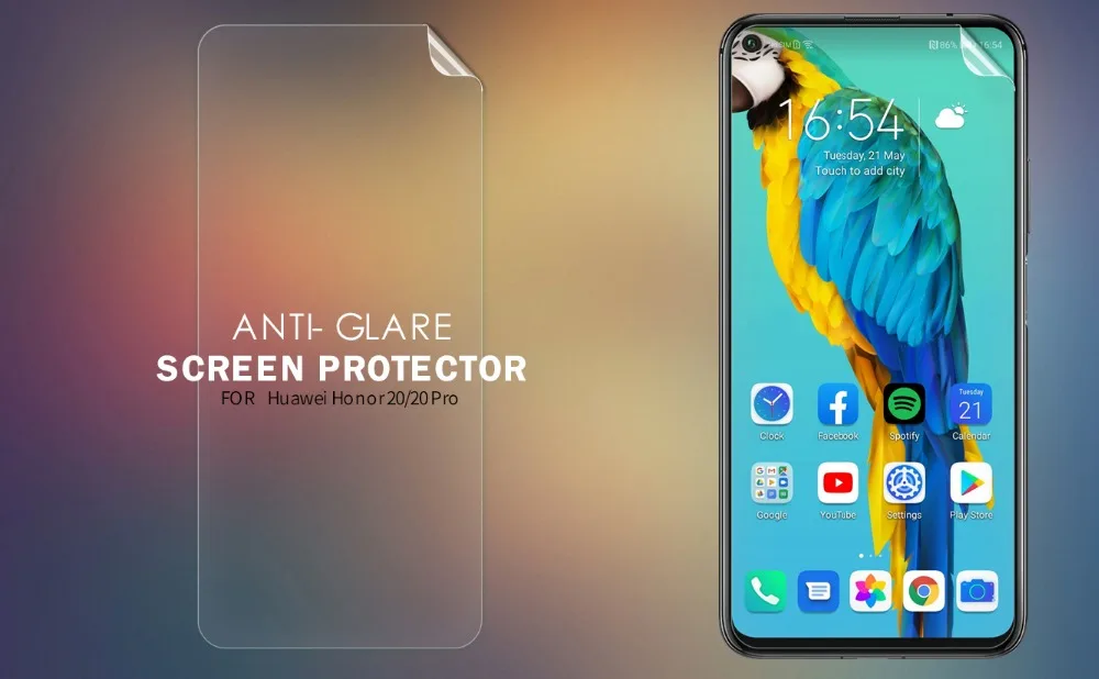 2 шт./лот, huawei Honor 20/20 Pro, Защитная пленка NILLKIN, супер прозрачная, против отпечатков пальцев/матовая, Антибликовая, мягкая защитная пленка