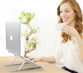 

Portable Adjustable Folding Laptop Stand Aluminum Alloy Laptop Desk Computer Table Stand d20