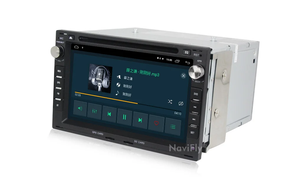 Sale NaviFly 2 Din 2G+32G Android 9.1 Quad core Car Stereo Multimedia DVD Player GPS for Volkswagen Jetta Golf IV Passat B5 Polo 9