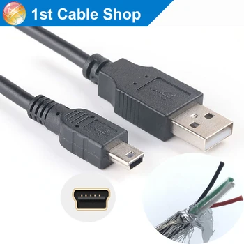 

20PCS/lot quality 3M USB 2.0 A Male to Mini 5 Pin USB mini cable cord for Digital Camera MP3 MP4 Player Tablets GPS