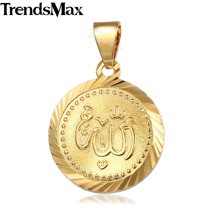 Мусульманская религиозная Подвеска для мужчин и женщин, золотое ожерелье с кулоном, мужская и женская бижутерия, подарки, Прямая поставка GPP02