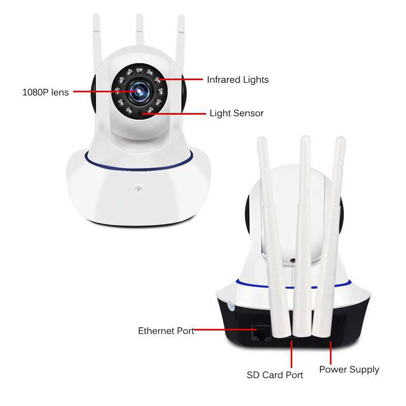 Wifi IP PTZ купольная камера беспроводная 1080P 720P YOOSEE ONVIF двухстороннее аудио P2P SD слот для карты для видеонаблюдения дома IP монитор