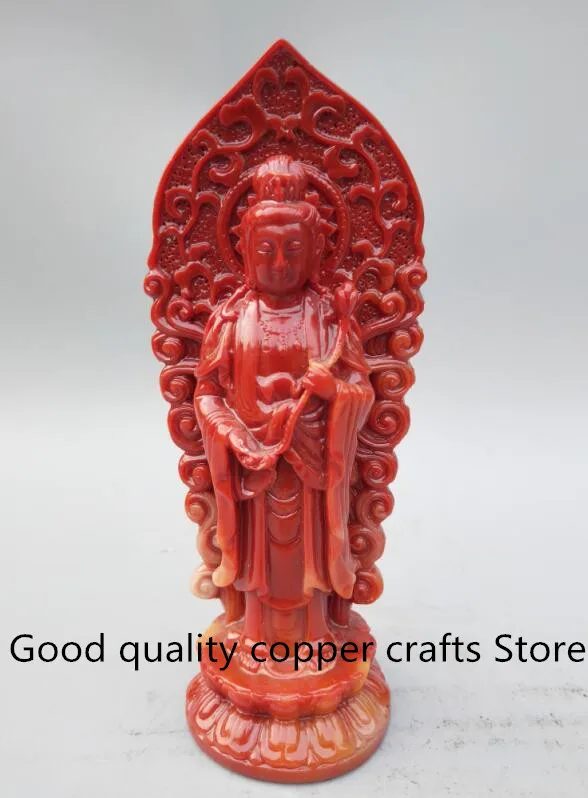 Китайская имитация Shoushan stone Guanyin статуя Будды Бодхисаттва | Дом и сад