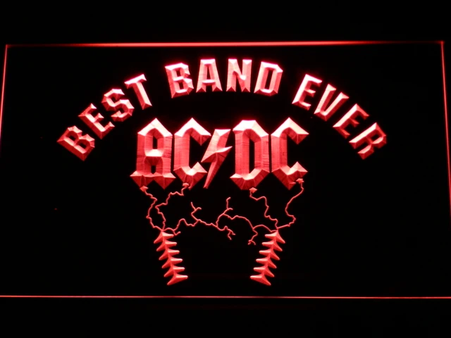 

314 Best Band Ever ACDC LED Neon Light Signs with On/Off Switch 20+ Colors 5 Sizes to choose