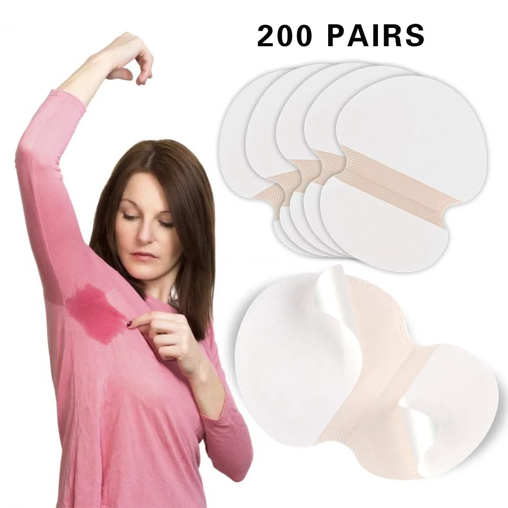 100/200/300/400 шт дезодорант для Для женщин одноразовые впитывающие, Подмышечные пот Guard колодки платье защитные наклейки подмышки лист