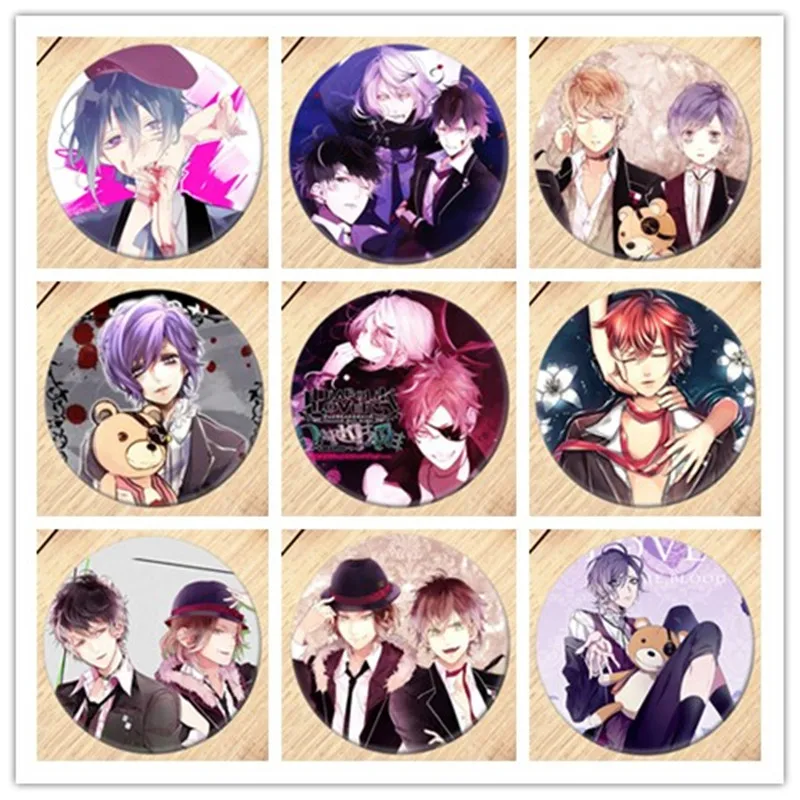 1 шт. аниме DIABOLIK LOVERS значок косплея мультфильм брошь булавка коллекция Значки для рюкзаков украшения 18762