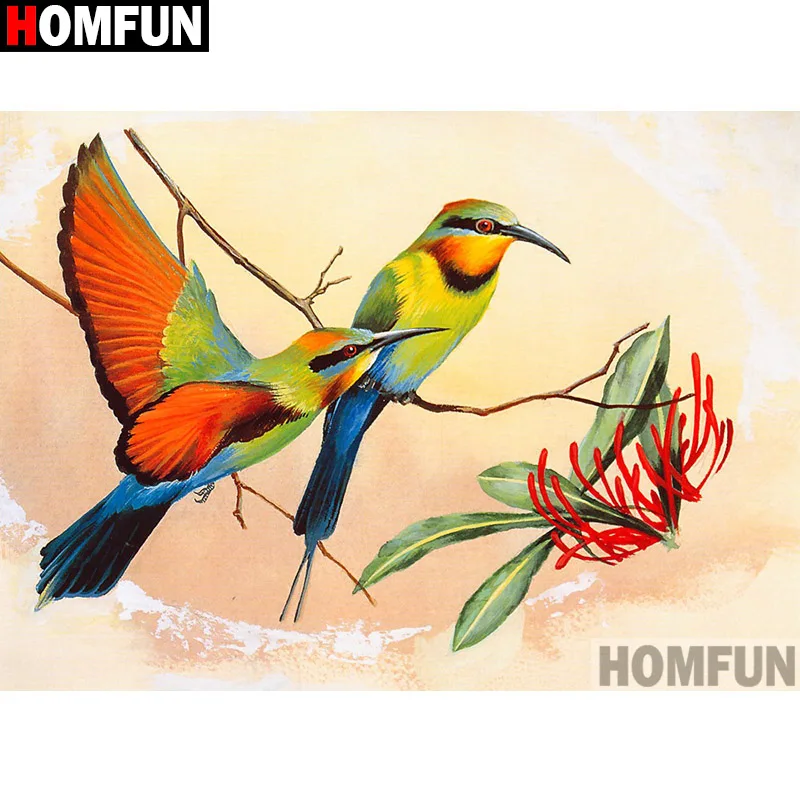 HOMFUN Full Square/Round Drill 5D DIY Diamond Painting &quotBird scenery&quot Embroidery Cross Stitch 3D Home Decor Gift A12326 | Дом и сад