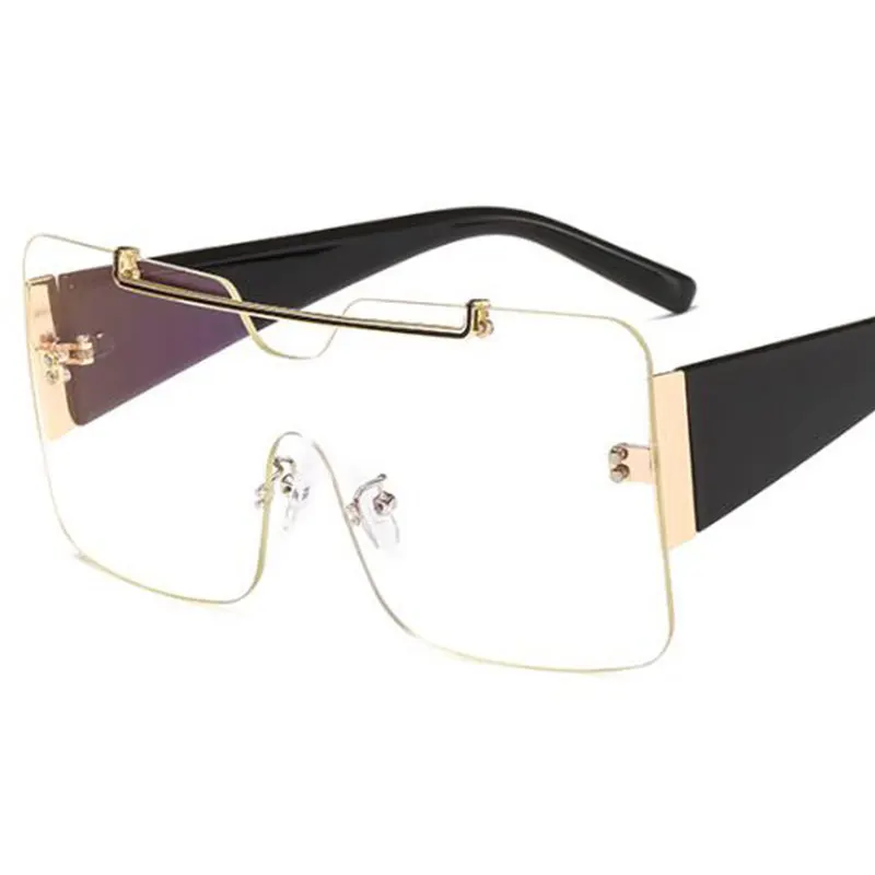 

2019 New Oversized Sunglasses Women Retro Brand Designer Gradient Sun Glasses Men Vintage clear Shades Big Frame Glasses