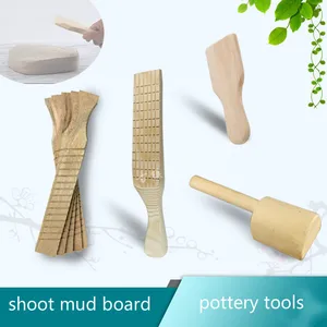 Бесплатная доставка твердая деревянная поверхность окрашенная грязевая доска керамические глиняные инструменты Мягкая глиняная Керамика инструменты - изображение