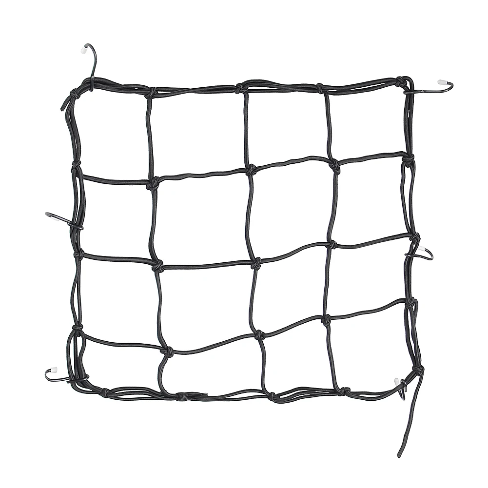 6 Hooks 30*30cm Motorcycle Mesh Net Bag Luggage Cargo Bungee Net Bag ...