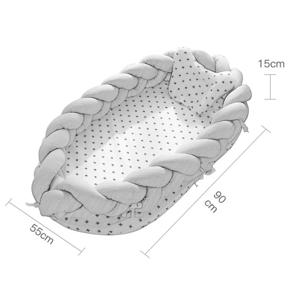 От 0 до 2 лет новорожденных портативная бионическая кровать малыша Хлопок Колыбель детская кроватка бампер складной спальное место Babynest