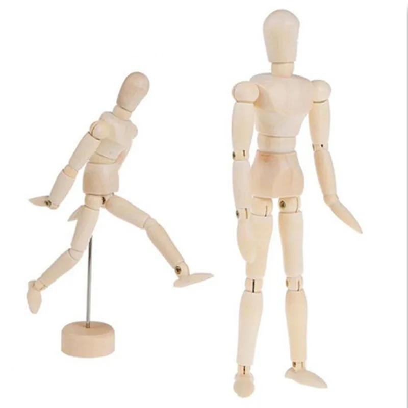 

4.5/5.5/8 Inch Paint Sketch Wooden Man Model Artist Movable Limbs Doll Male Wooden Toy Art Draw Action Figure Mannequin Kids Toy
