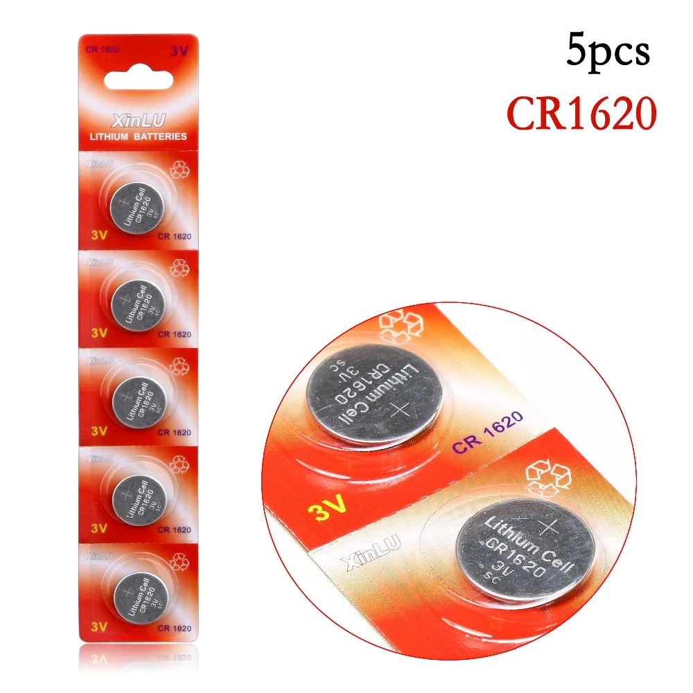 5шт./упак. CR1620 кнопочные батареи ECR1620 DL1620 5009LC монетная литиевая батарея 3V CR 1620 для