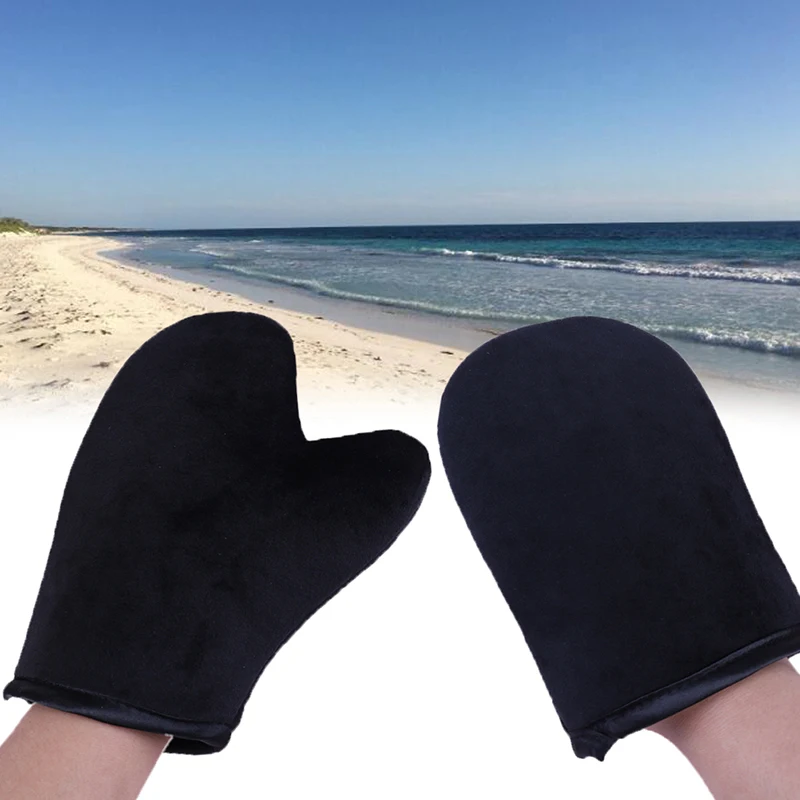 

High Quality Reusable Body Self Tan Applicator Tanning Gloves Cream Lotion Mousse Body Cleaning Glove Self Tanner