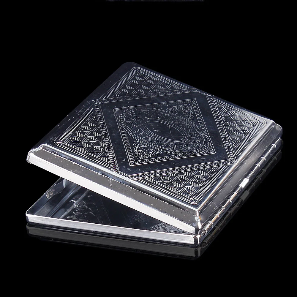 Серебряный Винтаж Victorian Scroll компактный(20 83 S) металл-покрытие портсигар Box держатель и Stash Box 3 шт./лот cg8191